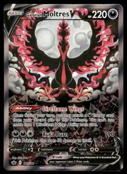 Pokemon Cards Galarian Moltres V 177/198 Chilling Reign Rare Ultra NM - Image 1