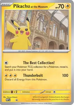 Pokemon x Natural History Museum Pikachu At The Museum Jumbo card - pre order - Image 1