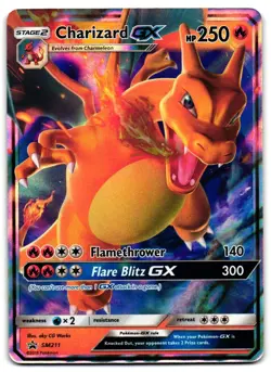 Charizard GX SM211 - SM Black Star Promos Promo Pokemon TCG - M/LP Card - Image 1