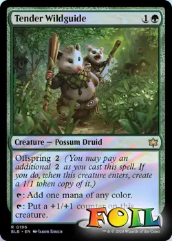 Tender Wildguide 0196 MTG Bloomburrow Rare NP Foil - Image 1