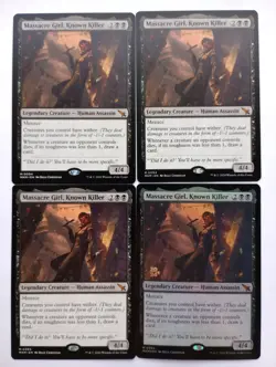 MTG - 4x Massacre Girl Known Killer - 3x Regular 1x Foil Promo - NM - Image 1