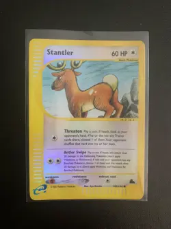 Pokemon Card Stantler REVERSE HOLO - 102/144 Skyridge ENG- EXC - Image 1