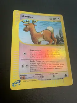 Pokemon Card Stantler REVERSE HOLO - 102/144 Skyridge ENG- EXC - Image 2