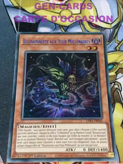 CARTE Yu Gi Oh ILLUSIONNISTE AUX YEUX MILLENAIRES LDS1-FR045 TITRE BLEU - Image 1