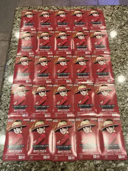 One Piece OP-13 • Carrying On His Will • Sleeved Booster Pack Lot of 25 Sealed - Image 1