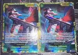 One Piece TCG Dracule Mihawk SEC OP14-119 Azure Sea’s English NM (LOT OF 2) - Image 1