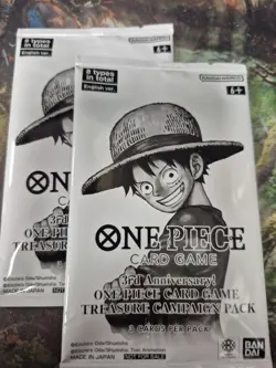 One Piece OP13 3rd Anniversary Treasure Campaign Promo Pack ENGLISH LOT OF (2) - Image 2