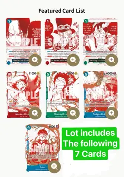 One Piece Op13 Carrying On His Will 3rd Anniversary Treasure Campaign Lot of 7 - Image 1