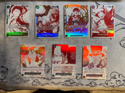 One Piece Op13 Carrying On His Will 3rd Anniversary Treasure Campaign Lot of 7 - Image 1