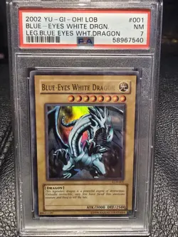Blue-Eyes White Dragon LOB-001. The Legend of Blue Eyes White Dragon. PSA 7. - Image 1