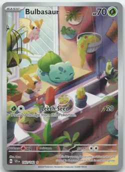 Bulbasaur 143/142 SV07: Stellar Crown Pokemon Card NM - Image 1