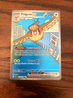Pidgeot ex 225/197 Special Illustration Rare Obsidian Flames Pokemon TCG - Image 1