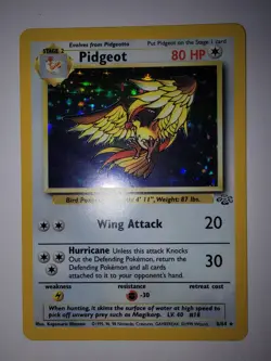 Pokemon TCG Pidgeot Jungle 8/64 Holo Unlimited Holo Rare - Image 1