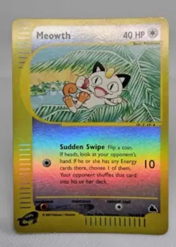 Pokemon Card-Meowth-Skyridge-78/144-Holo Reverse-ENG-Very Good - Image 1