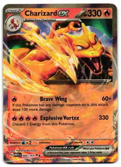 Charizard ex 006/165 - 151 Double Rare Pokemon TCG - M/LP Card - Image 1