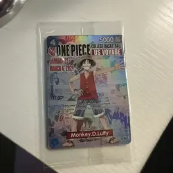 One Piece Monkey D. Luffy US College Basketball Promo Card RUTGERS - Image 1