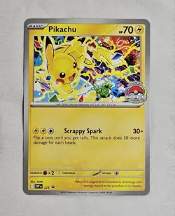 Pikachu SVP 225 World Championship 2025 Scarlet & Violet Promo Pokemon Card NM - Image 1