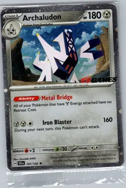 Archaludon (EB Games Exclusive) 107/142 - Pokemon Card - Sealed - Image 1
