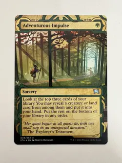 Adventurous Impulse Etched Foil Showcase MTG Magic Gathering Card NM Mint STA - Image 1