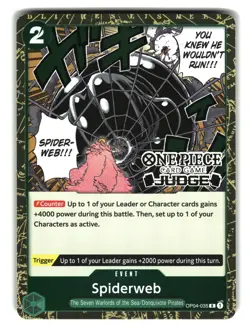 Spiderweb OP04-035 Judge Stamped Foil Rare One Piece Card - Image 1