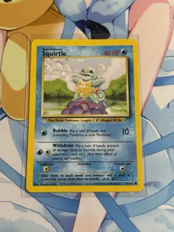 Squirtle Pokemon Card 63/102 Base Set WOTC 1999 Pokemon TCG - NM - Image 1
