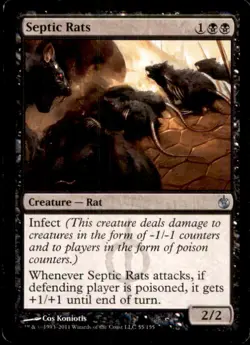 Septic Rats LP Light Play Mirrodin Besieged MTG [10856] - Image 1