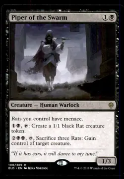 Piper of the Swarm LP Light Play Throne of Eldraine MTG [11893] - Image 1