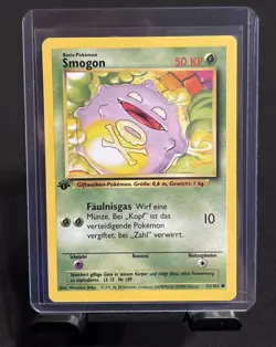 Vingtage Rare Pokemon - Koffing Smogon German 1st Edition Base Set 51/102 - Image 1