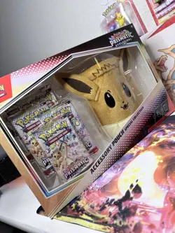 Pokemon Prismatic Evolutions Special Collection Eevee Accessory Pouch Box - Image 1