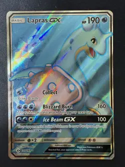 Pokemon TCG: Sun & Moon Base Set Lapras GX 139/149 Full Art Ultra Rare LP - Image 5