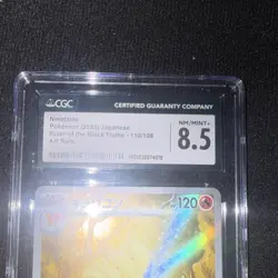Pokemon TCG Art Rare Ninetails Japanese 110/108 Ruler Of The Black Flame - Image 4
