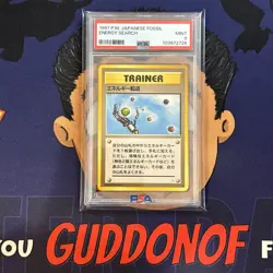 PSA 9 MINT 1997 Pokemon Japanese Fossil ENERGY SEARCH - Image 1