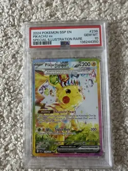 PSA 10 Pikachu EX 238/191 Surging Sparks SSP Special Illustration Rare POKEMON - Image 1