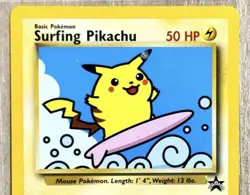 Pokemon Surfing Pikachu WOTC 2001 Promo #28 Double Ink ERROR Misprint. - Image 2