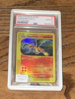 Pokemon Game Charizard 6/165- Holo Rare Reverse PSA Graded 10 Novelty Reprint! - Image 1