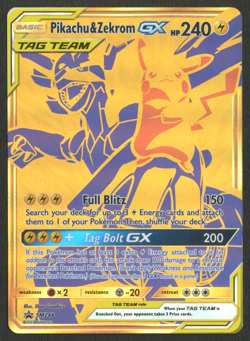 Pokemon TCG: Pikachu & Zekrom GX SM248 Sun & Moon Tag Team Black Star Promo - Image 1
