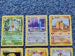 POKEMON TCG BASE SET 1999 FULL SET OF 6 RARE POKEMON PLAYED 18/102 - 22/102 WOTC - Image 2
