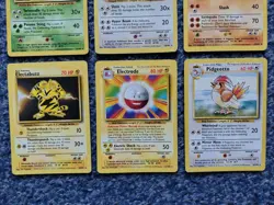 POKEMON TCG BASE SET 1999 FULL SET OF 6 RARE POKEMON PLAYED 18/102 - 22/102 WOTC - Image 3