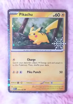 Pokemon Pikachu 025/165 Holiday Calendar 2025 Cosmos Holo Stamped - Image 1