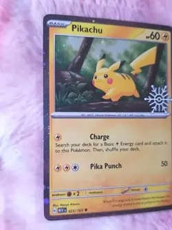 Pokemon Pikachu 025/165 Holiday Calendar 2025 Cosmos Holo Stamped - Image 2