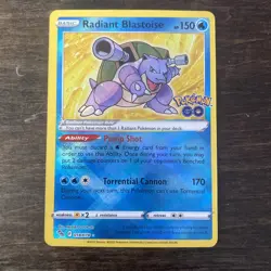 Radiant Blastoise 018/078 Pokemon GO Holo - Image 1