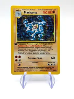 Pokemon TCG | Machamp Holo | Base Set 1st Edition 8/102 | Rare | LP 1999 - Image 1