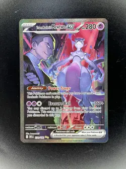 Team Rocket's Mewtwo ex SIR 231/182 Sv10: Destined Rivals Holo Pokemon TCG - Image 3