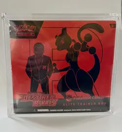 Pokemon Center Destined Rivals ETB w/ Acrylic Case Sealed Scarlet Violet - Image 1