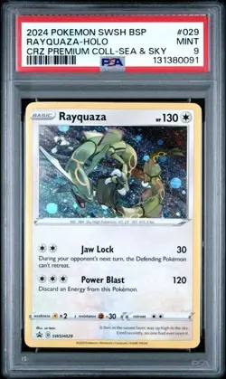 Rayquaza SWSH029 Holo Rare Pokemon SWSH Crown Zenith Promo PSA 9 MINT - Image 1