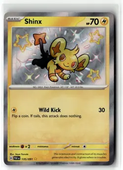 Shinx ⭐ 135/091 Holo Shiny Rare Paldean Fates 2024 Pokemon NM - Image 1