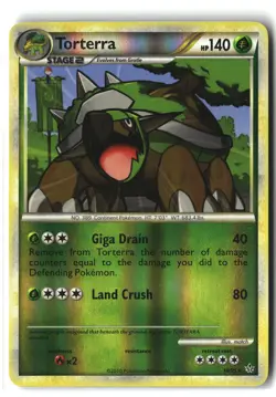 Torterra ⭐ 10/95 Reverse Holo Rare HGSS Unleashed 2010 Pokemon NM - Image 1