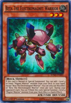 Beta The Electromagnet Warrior - SDMY-EN002 - Super Rare - 1st Edition NM Yugioh - Image 1