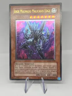 Yugioh! Evil Hero Malicious Edge Ultimate Rare Italian GLAS-IT003 unlimited LP - Image 1