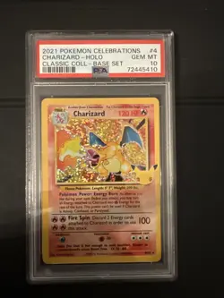 2021 POKEMON CELEBRATIONS CLASSIC COLL #4 CHARIZARD-HOLO PSA 10 25th - Image 1